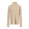Women's Pure Cashmere High Neck Ribbed Pullover Sweater