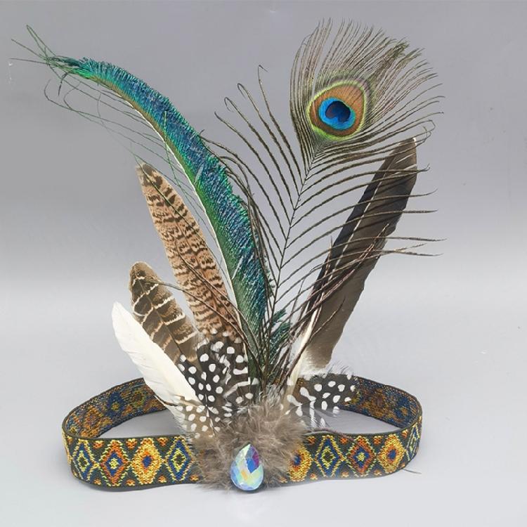 Elegant Feather Headband Cosplay Costume Ethnic Hairband For Adult Children Stage Props Accessories and Themed Parties