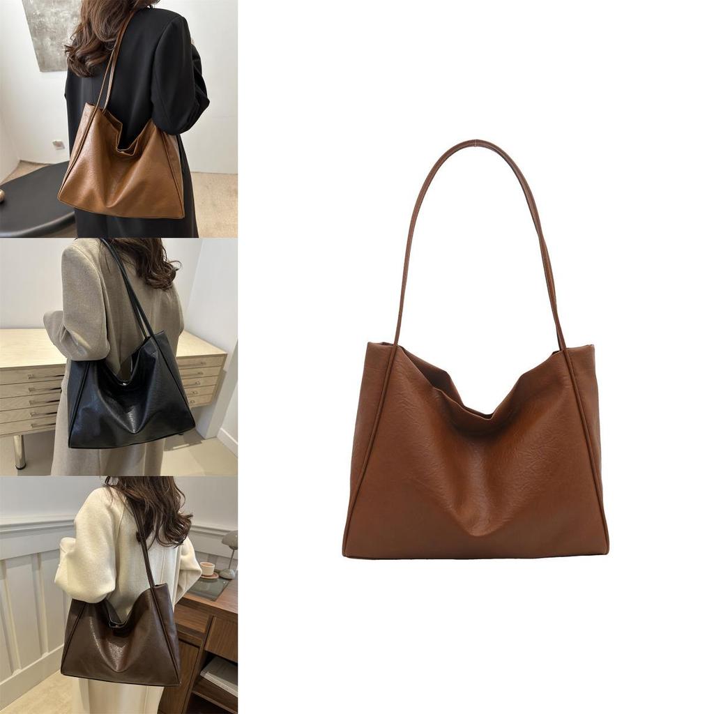 Vintage Fashion Large Capacity Tote Bag For Women Stylish Work Commuter Handbag