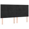 Vidaxl Struttura Letto Senza Materasso, Nera, 140X200 Cm, Velluto