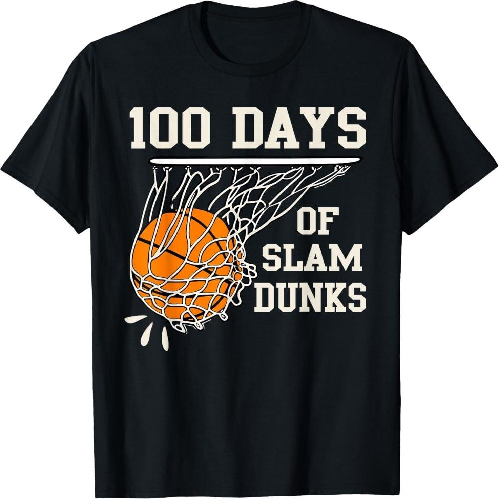 

100 Дней Слэм-Данков Счастливые 100 Дней Школы Баскетбольная Футболка XXXXXL чёрный