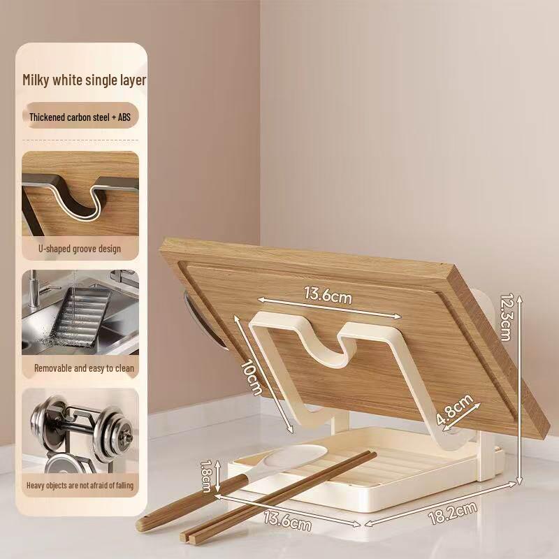2026 Kitchen Pot Lid & Spatula Holder Rack - New Model for Thick Lids & Cutting Boards