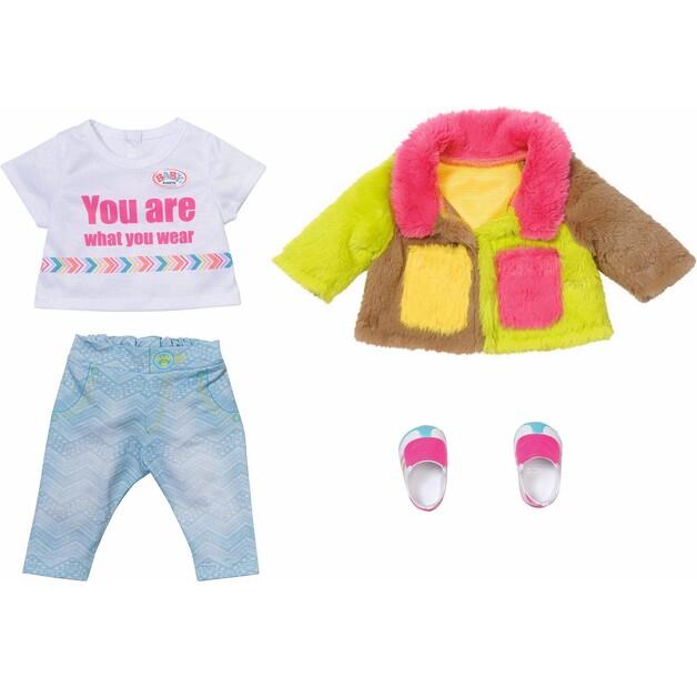 Zapf Creation Baby Born Doll Clothes Colorful Plush Coat and Suit 830154