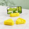 Novelty Cheese Shape Stand 3D Printed Phone Holder, Cute Desktop Stand, Compact Smartphone Stable Cell Dock for Home Office Desk Decoration Support