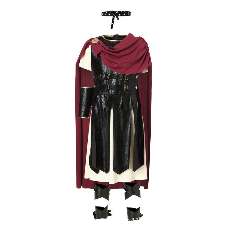 Kids Halloween Performance Costume Spartan Warrior Gladiator Roleplay Outfit for Boys