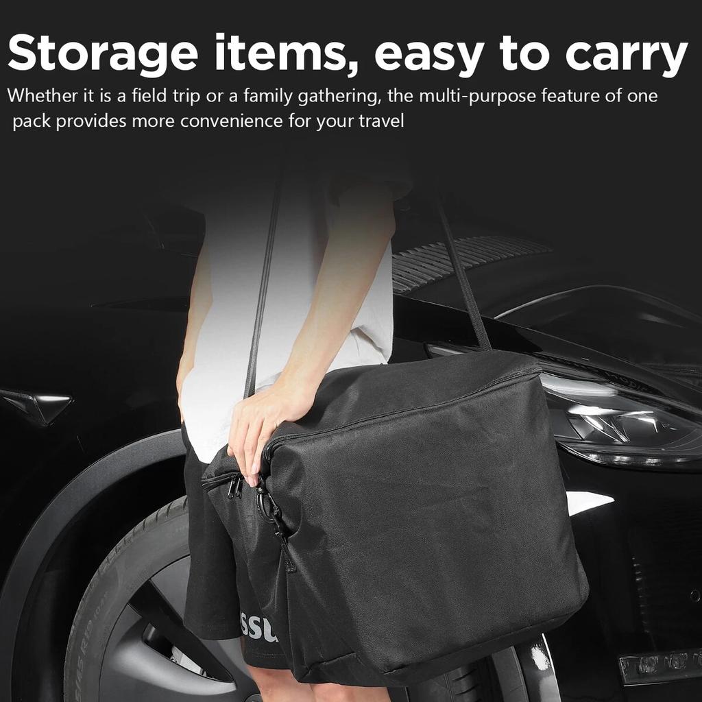LUCKEASY For Tesla Model Y 2017-2023 Car Accessories Oxford Cloth Wear-resistant Portable Front Trunk Luggage Storage Bag