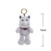 15cm Pet Series Plush Toys Monkey Rhinoceros Panda Chimpanzee Pendant Keychain Stuffed Doll Backpack Pendant Birthday Gifts