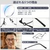 Reading Blue Light Resin Titanium A32 [KIHASU] Glasses, Blocking, Women's, Lenses, Alloy, Black, +2.0 Power,