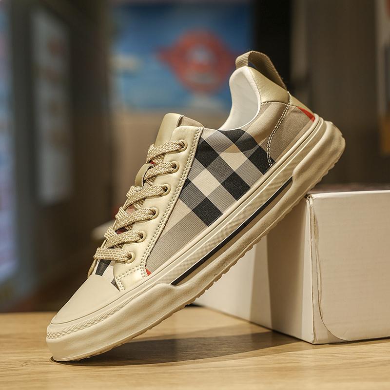 

Летняя мужская обувь с низким верхом Новая корейская модель На все случаи жизни Белая обувь Плоские кроссовки Мужская трендовая спортивная повседневная обувь Дышащая 38 золотой