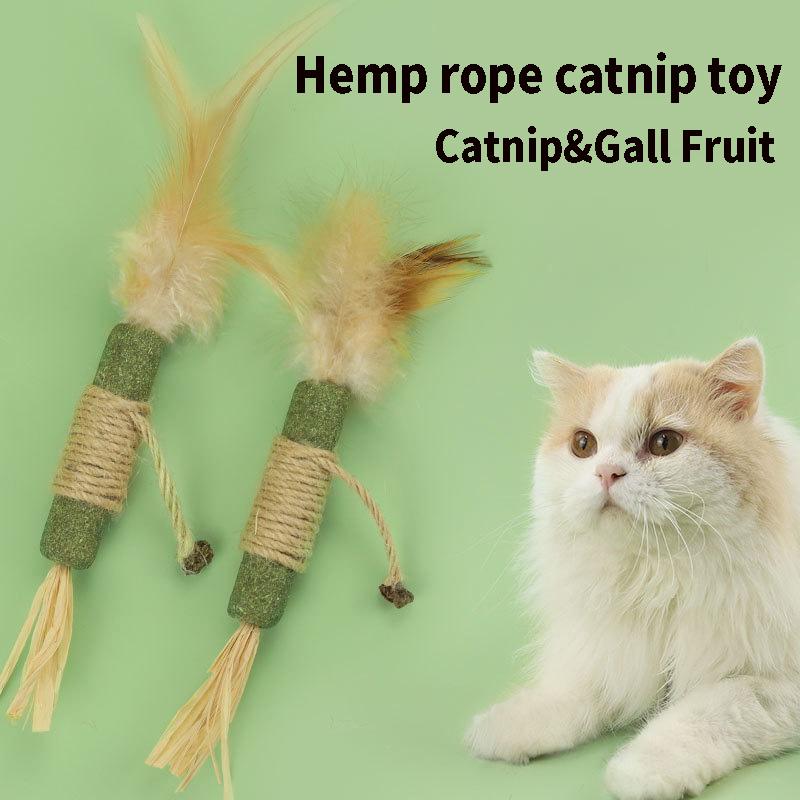 Cat Toys Silvervine Chew Stick Polygonum Kitty Raffia Grass Pet Supplies Cleaning Teeth Stick Pet Bite Hemp Rope Cat Toy