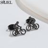 2026 Stainless Steel Geometric Stud Earrings for Women Star Sun Moon Earings Fashion Jewelry Angel Wing Ghost Ear Pendientes