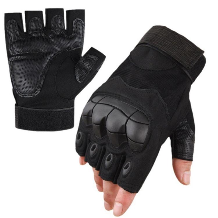 Soft Shell Half Finger Tactical Gloves With Padded Protection Anti Slip and Wear Resistant Gloves Cycling Half Finger Gloves M чёрный