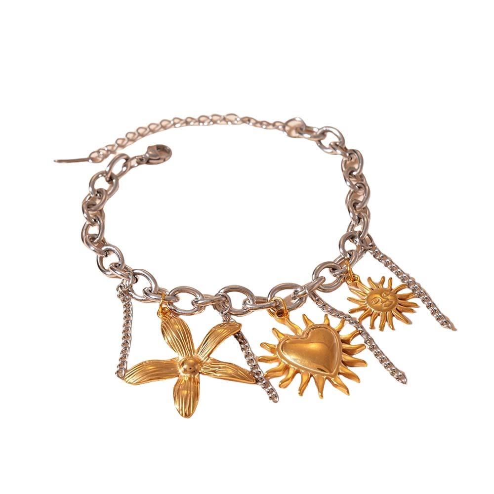 Beach Sea Series Starfish Steel Bracelet Ocean Animal/Flower Starfish Hand Chain  Girls Couple