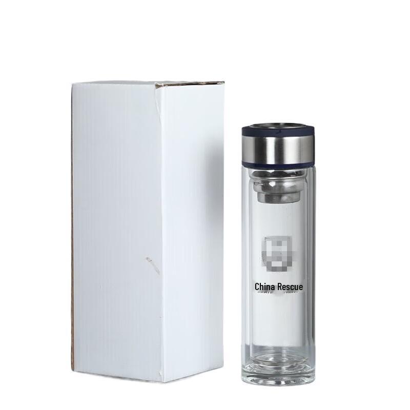 Junmo Fire Service Double-Layer Glass Water Bottle