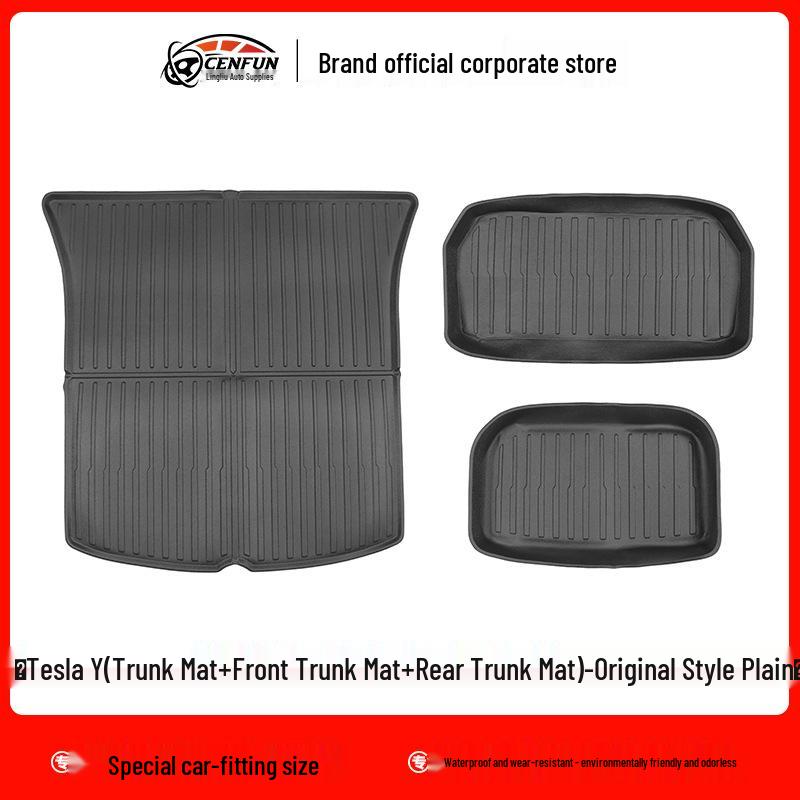 Tesla Model 3/Y Injection Molded Floor Mats - Original Trunk Mat for Left and Right-Hand Drive.