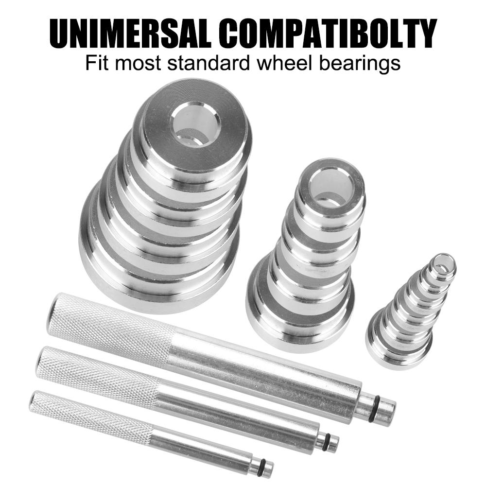 Seal Driver Installer Aluminum Wheel Bearing Kit Remover Automotive Tools Bearing Disassembly Tool Repair Kit 17 Pcs/Set
