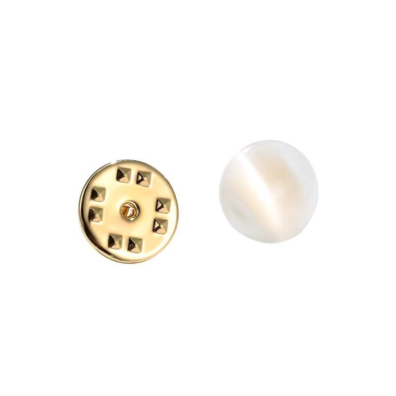 Cat's Eye Stone Shirt, Anti-glare Brooch, Women's Hidden Button Collar, High-end and Exquisite Brooch