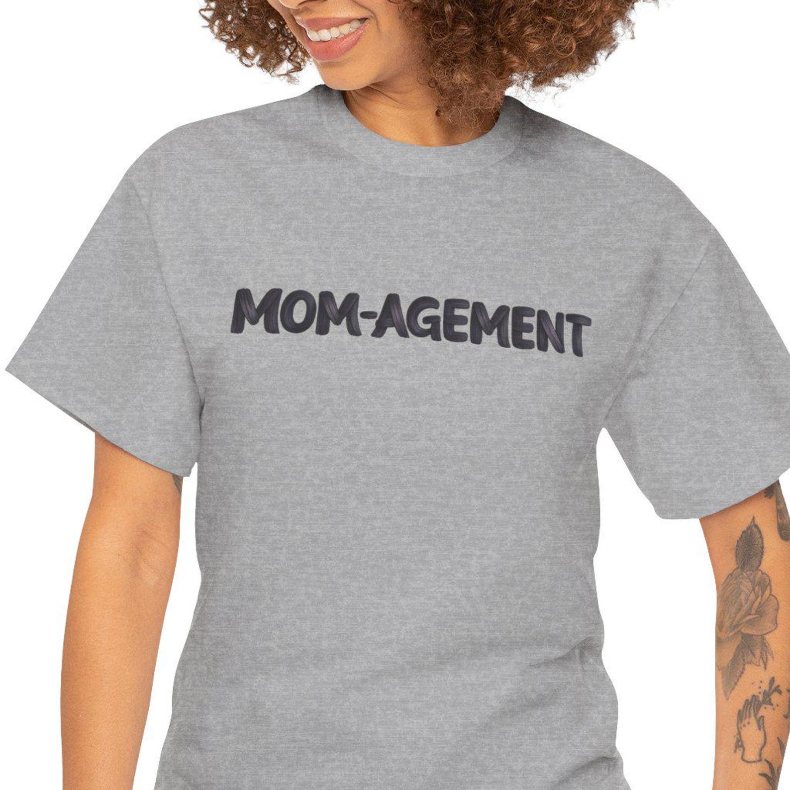 Mom-agement Tee | Funny Mom Shirt, Mom Life Typography 4XL