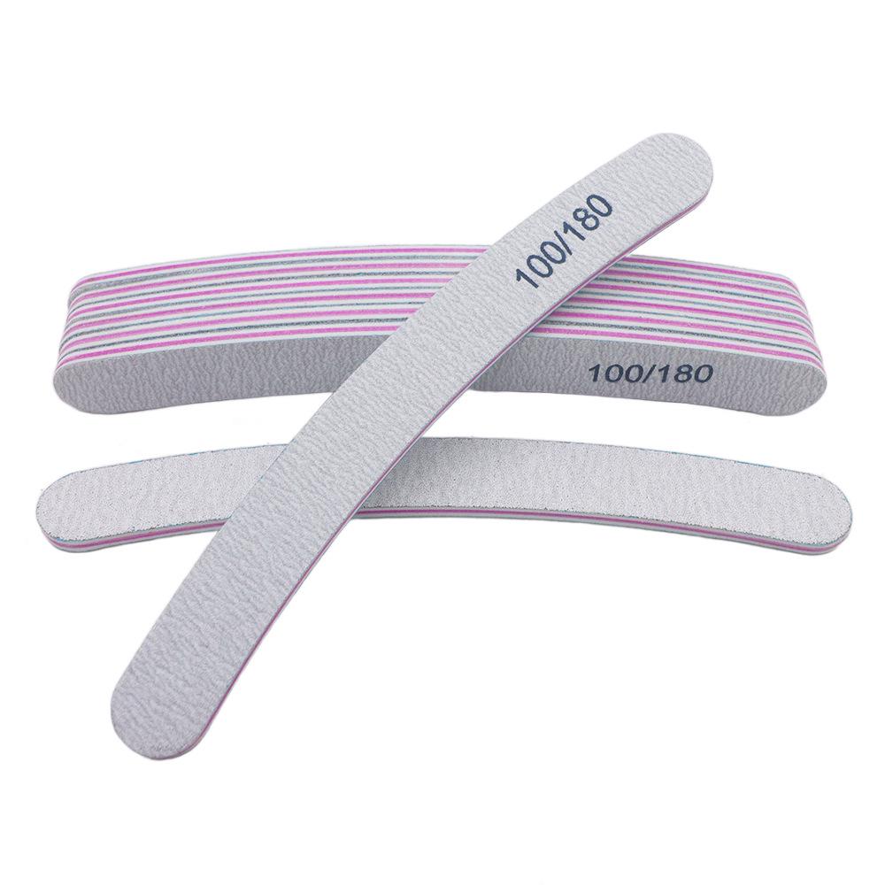 Sebra Poleringsstripe: Halvmåne Rektangulær Neglefil for Forming & Sliping