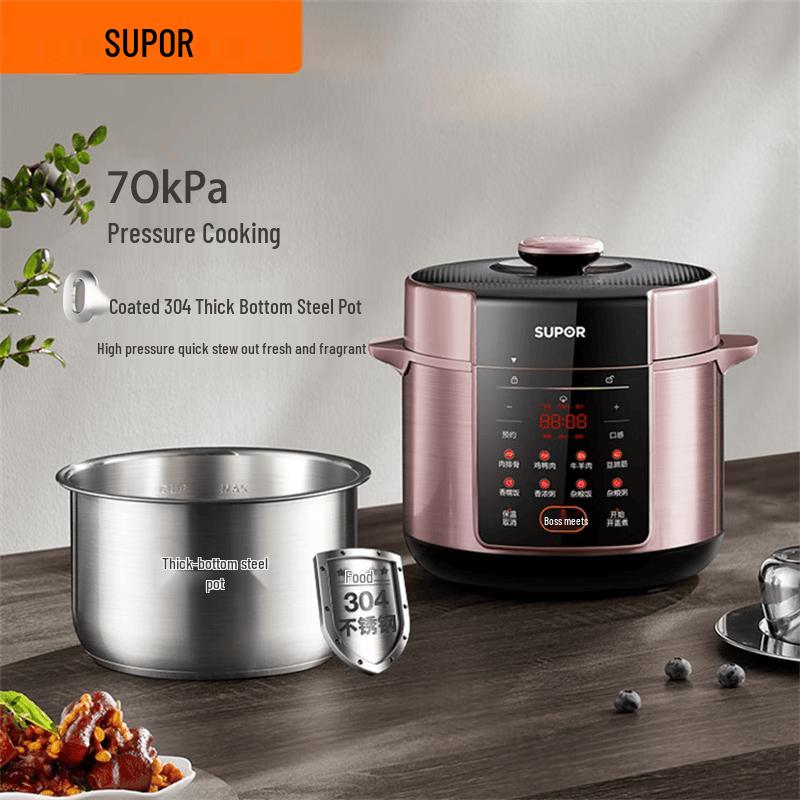 Supor 5L Dual Pot Electric Pressure Cooker CN plug (adapter included)