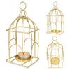 Gold metal candle lantern 25 cm
