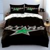 Dallas Stars Green Star Logo Design Print Bedding Set Duvet Cover Pillowcases (1* Duvet Cover 2* Pillowcases Do Not Include Comforter)
