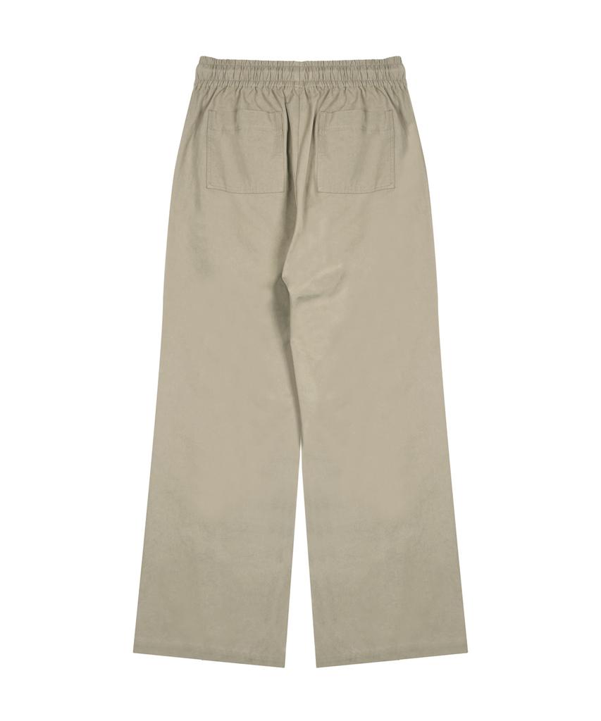 Nodeuyuumeon Cotton Relax Elastic Waist Pants [Beige]
