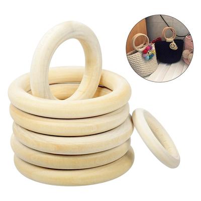 Perles de dentition en bois naturel, anneaux en bois, cercles pour enfants, anneaux de dentition pour bébés, bricolage, artisanat en bois, fabrication de bijoux