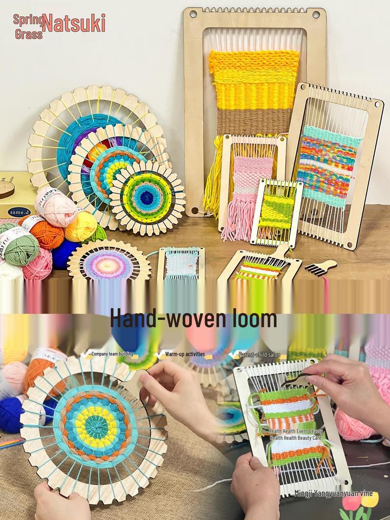 Children's Wooden Weaving Loom for Kindergarten and Primary School DIY Projects