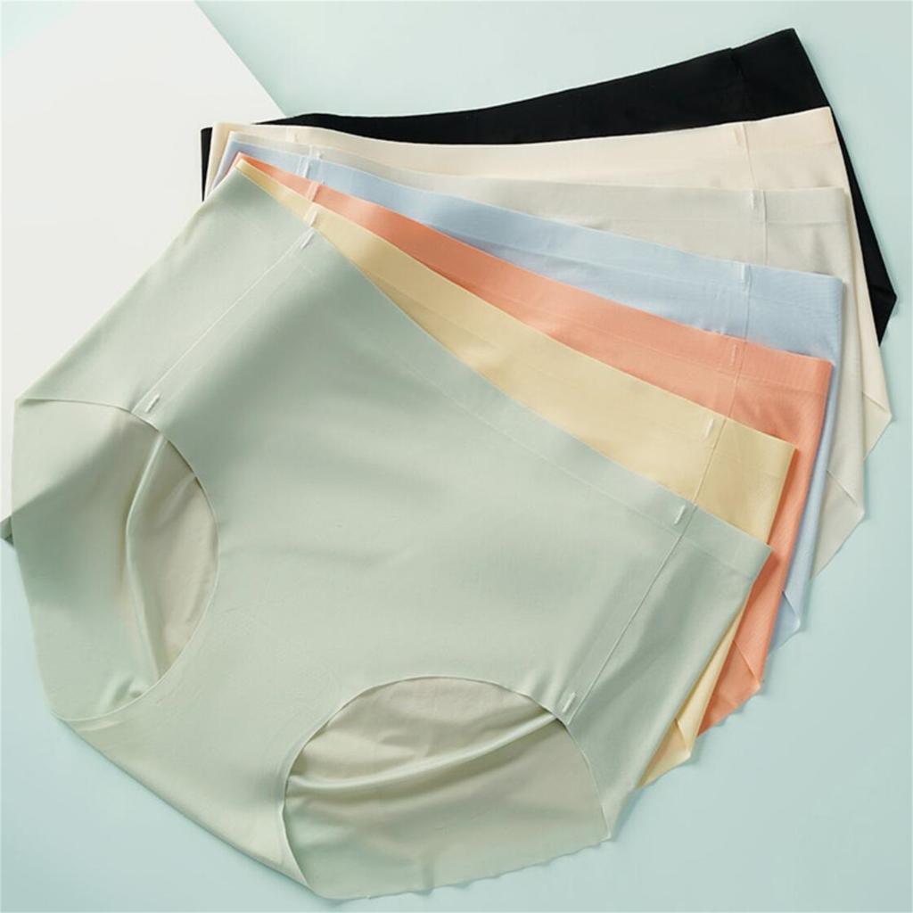 7 Pack Women's Seamless Ice Silk Panties Multicolor