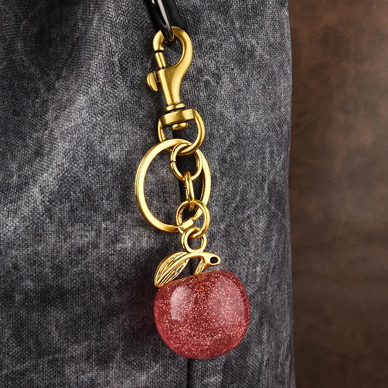Apple Keychain Pendants Exquisite Car Keychain Bags Pendant Ornaments Women'S Handbag Accessories
