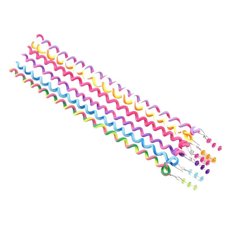 6Pcs1Set Kids Curler Hair Braid Hair Sticker Baby Girls' Decor Hair Accessories.