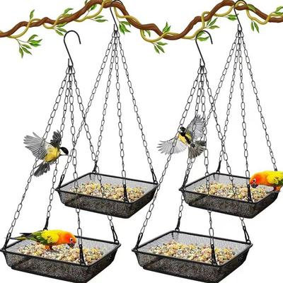 Hängende Vogelfütterungsschale aus Eisen, 1 Stück, große Kapazität für mehrere Vögel