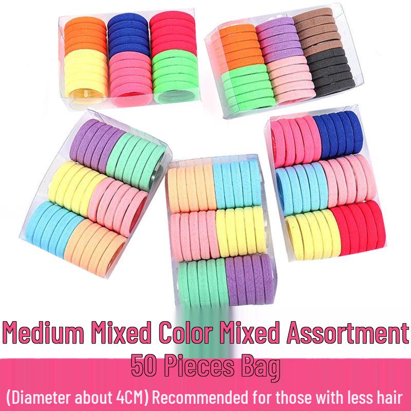 

Бесшовные резинки для волос высокой эластичности в корейском стиле, 50 шт., черные