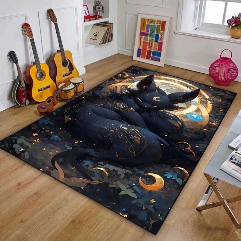 Cute P0kem0n Eevee Fusion Pattern Carpet Home Large Area Rug Bedroom Living Room Sofa Study Non-slip Mats Gift Next Day Shipping