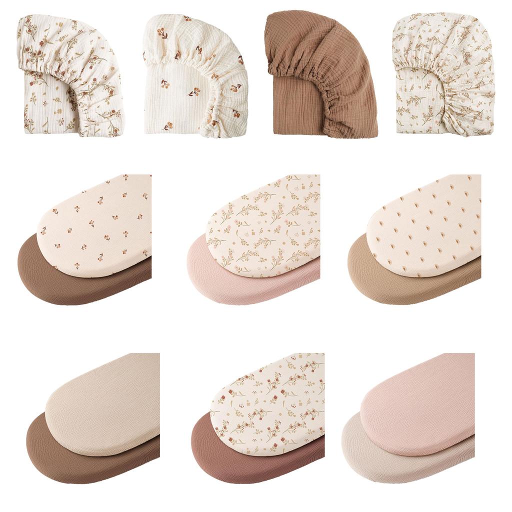 1 Stück/2 Stück Spannbettlaken aus Baumwolle für Babywiege, weich, atmungsaktiv, Matratzenschoner für Kinderbett, sanft zu empfindlicher Haut