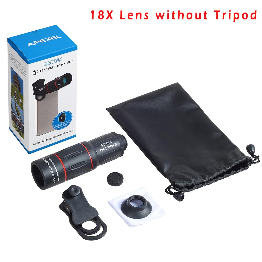 APEXEL Telescope Telephoto Lens 18X Zoom Lens with Tripod Monocular Mobile Phone Camera Lens for Smartphones Lente Para Celular 1
