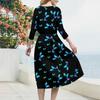 Women's Fashionable Floral And Leaf Loose Dress