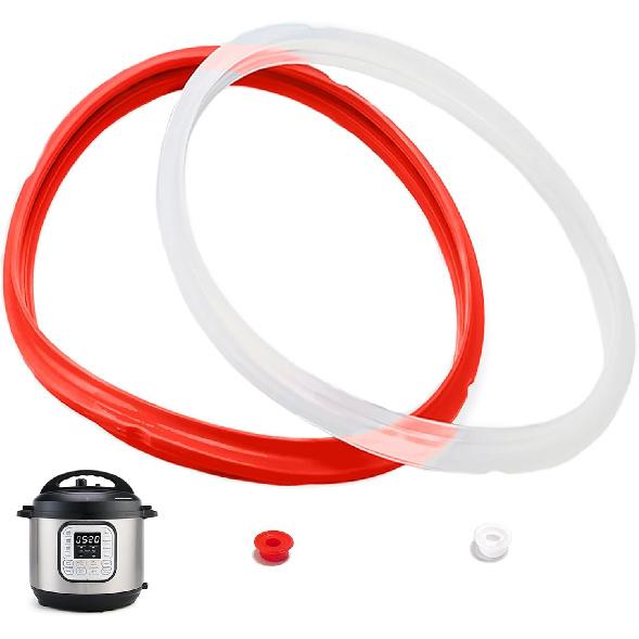 3 Pack Sealing Ring 6 Qt for tant Pot Sealing Rings Replacement for 5/6Qt tant Pot Seal, With 3 Float Valve Caps, Food-grade Silicone tapot Gasket
