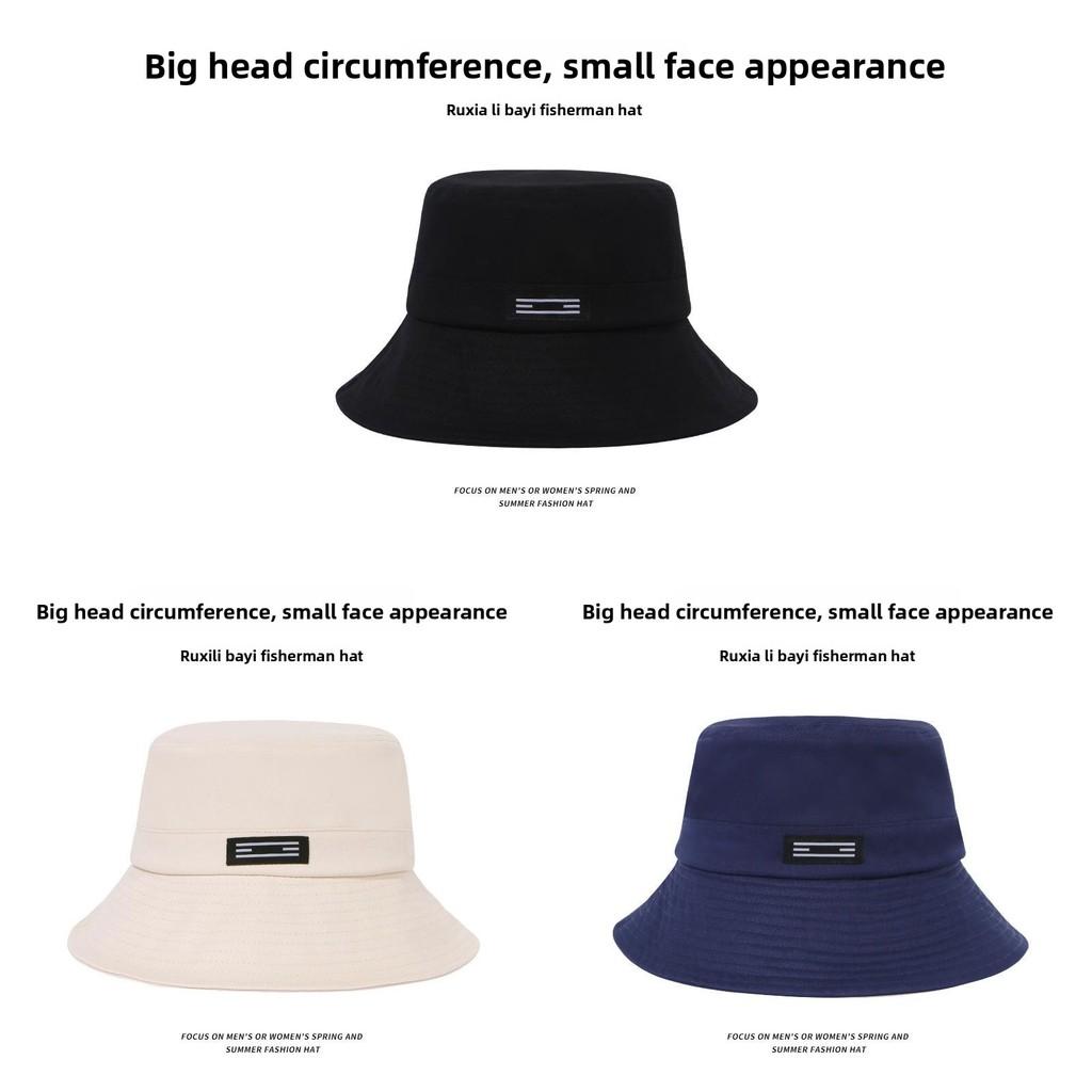 Cotton Fisherman Hat For Men Women Sun Protection Large Brim Summer Fashion Sun Hat With Letter Embroidery