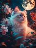 5D Diamond Painting Moon Night Flower Cat Decoration DIY Full Diamond Mosaic Inlaid Cross Stitch Set Gift