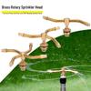360° Rotating Copper Sprinkler Head - 4-Point, 4-Prong Automatic Mist Sprayer for Lawn and Garden Irrigation