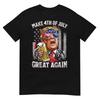 Trump Make 4th of July Great Again Men Drinking Beer Funny T-Shirt