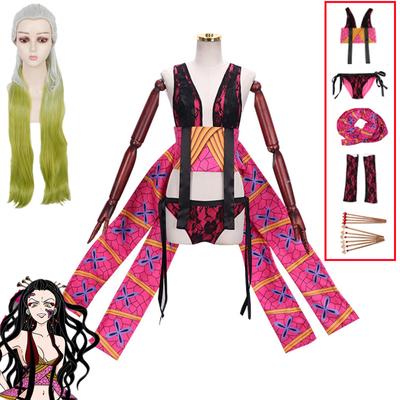 Temporada 2 Anime Demon Slayers Kimetsu No Yaiba Daki disfraz de Cosplay tocado uniforme Sexy niñas mujeres ropa de Halloween