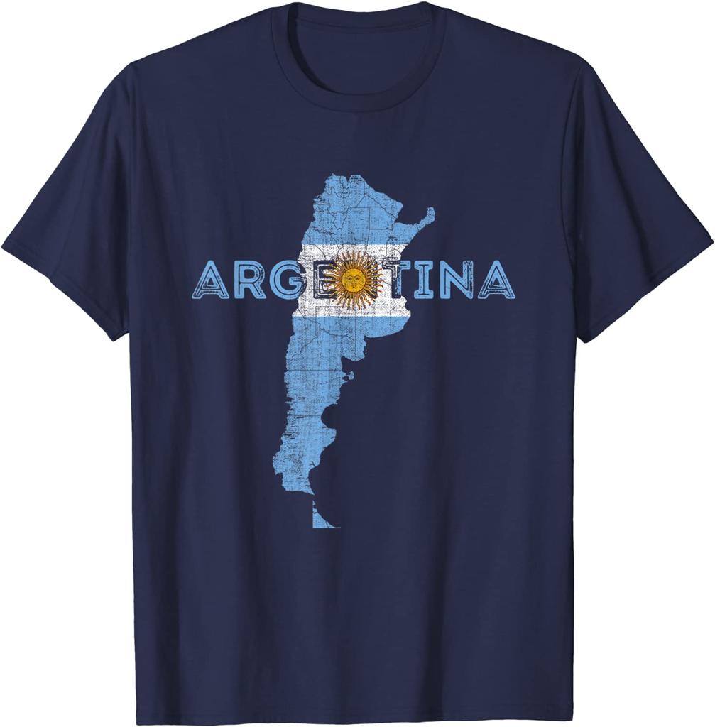 Argentinian Map and Flag Souvenir Distressed Argentina TShirt