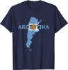 Argentinian Map and Flag Souvenir  Distressed Argentina TShirt