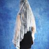 Vintage Lace Flower Veil Latin Mass Head Scarf Head Covering Scarf Bridal Veil Church Veil Head Covering with Fringed