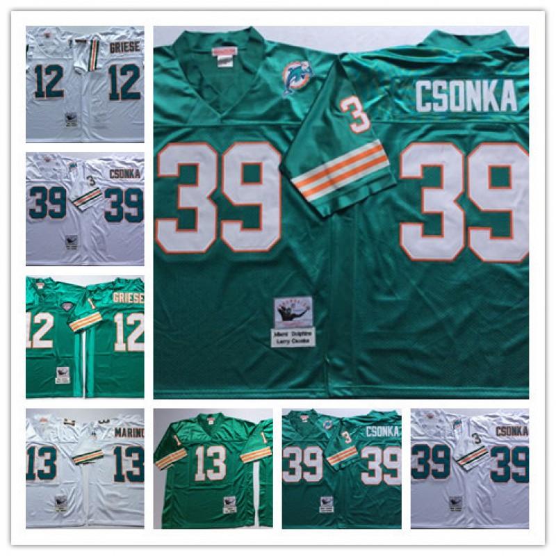 Miami Dolphins Retro NFL Jersey 13 Dan Marino Limited Edition Throwback Football Uniform Men