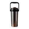 Portable Coffee Mug Water Bottle with Ceramic Inner Large Capacity Insulated Cup Leakproof Tumblers for Hot/Cold Beverages