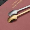 5pcs Stainless Steel Square Teaspoon Long Handle Dessert Scoops Coffee Stirring Spoons  Ice Cream
